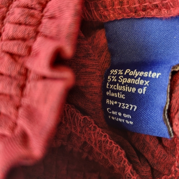 Apt 9 Women's Top Red with 3/4 Sleeves Size M Lattice Back Cutout - Picture 9 of 9